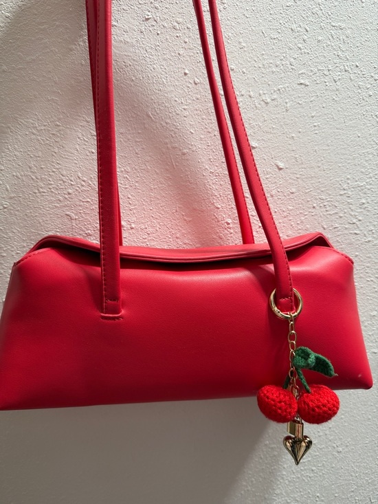 Urban Expressions Handbags - Urban Expressions Red Shoulder Bag with Cherry Charm